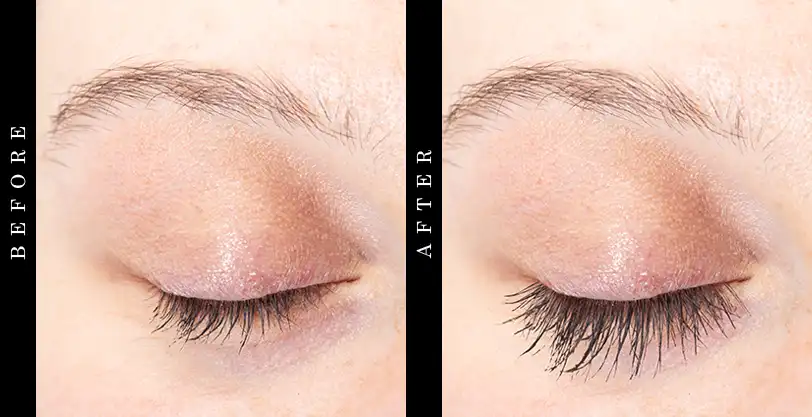 Bioluma Eyelash Serum Before and After