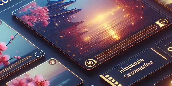 A vibrant digital platform interface showcasing high-definition thumbnails of Japanese adult films with cultural and futuristic elements.